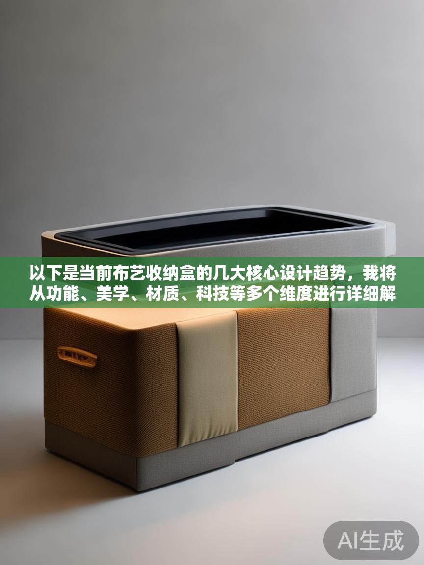 以下是当前布艺收纳盒的几大核心设计趋势，我将从功能、美学、材质、科技等多个维度进行详细解读