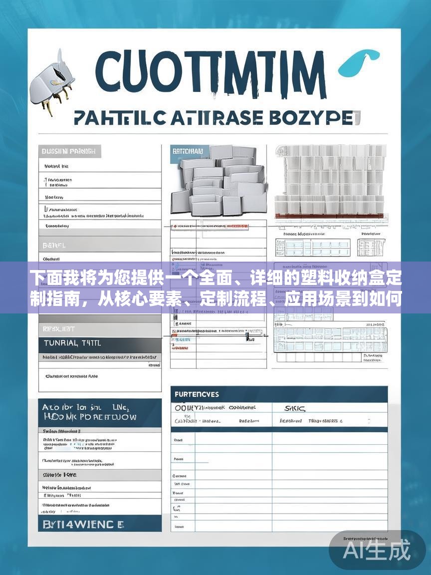下面我将为您提供一个全面、详细的塑料收纳盒定制指南,从核心要素、定制流程、应用场景到如何选择供应商,希望能帮助您做出最合适的选择 下面我将为您提供一个全面、详细的塑料收纳盒定制指南,从核心要素、定制流程、应用场景到如何选择供应商,希望能帮助您做出最合适的选择
