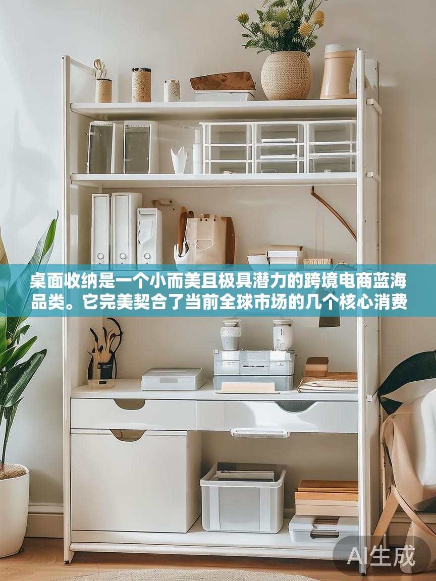 桌面收纳是一个小而美且极具潜力的跨境电商蓝海品类。它完美契合了当前全球市场的几个核心消费趋势，居家办公、极简主义、生活美学和空间优化