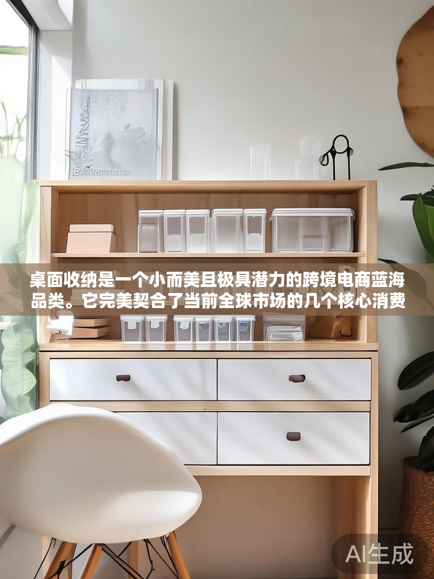 桌面收纳是一个小而美且极具潜力的跨境电商蓝海品类。它完美契合了当前全球市场的几个核心消费趋势，居家办公、极简主义、生活美学和空间优化