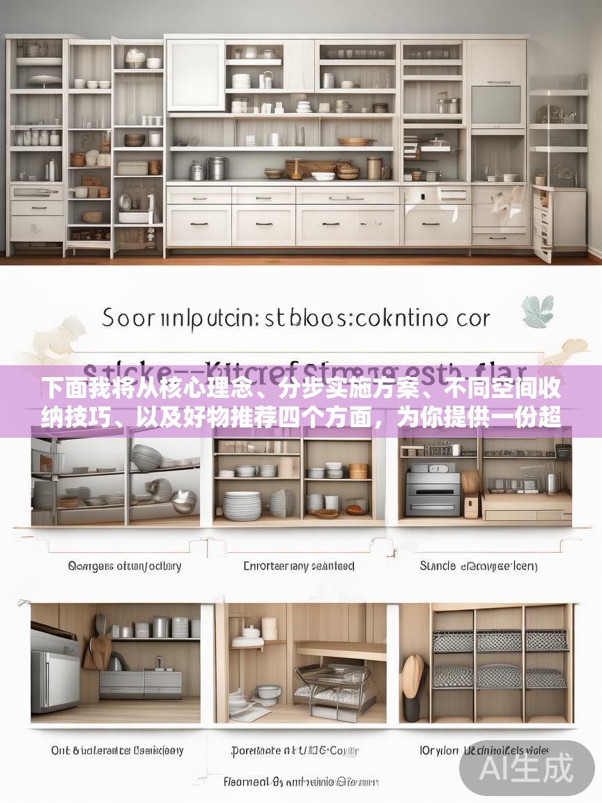 下面我将从核心理念、分步实施方案、不同空间收纳技巧、以及好物推荐四个方面，为你提供一份超详细的厨房收纳方案